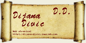 Dijana Divić vizit kartica